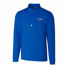 Seattle Seahawks Cutter & Buck Throwback Logo Traverse Stretch Quarter-Zip Pullover Top - Royal outlet