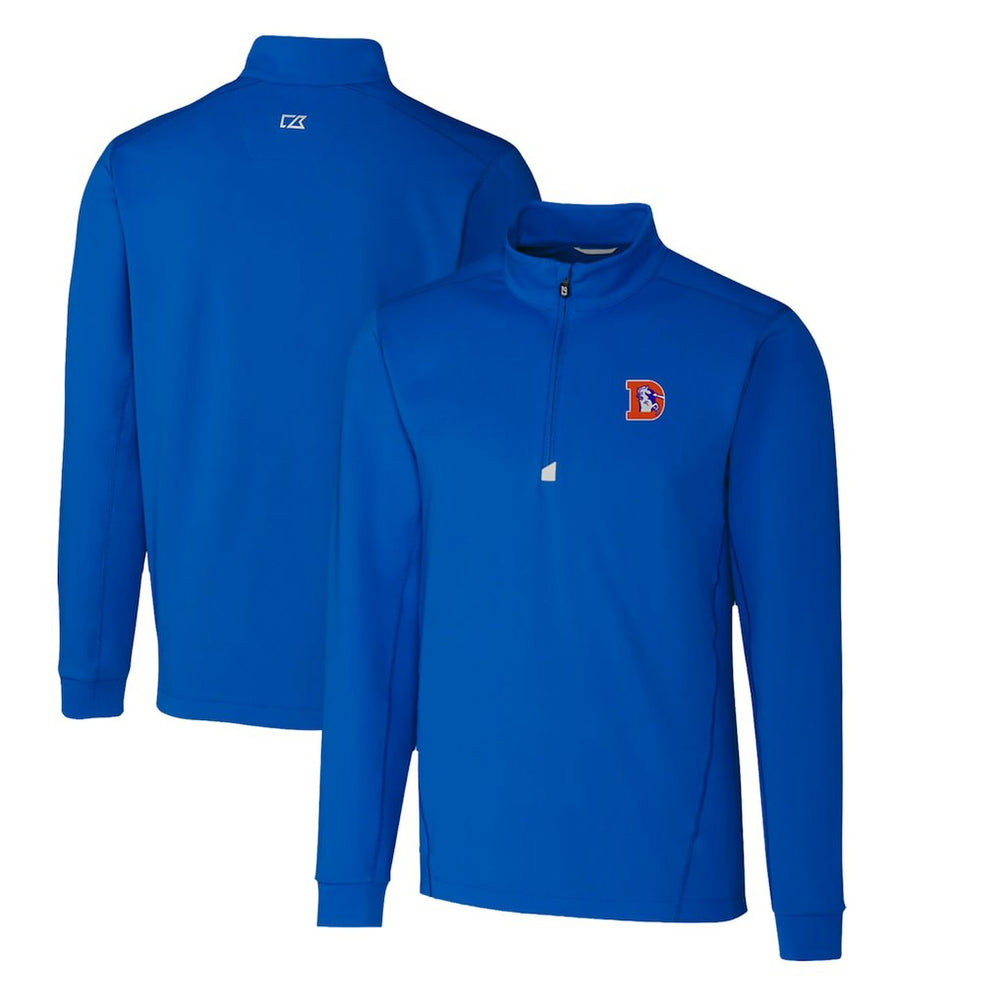 Denver Broncos Cutter & Buck Throwback Logo Traverse Stretch Quarter-Zip Pullover Top - Royal cheap