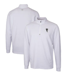 Atlanta Falcons Cutter & Buck Throwback Logo Traverse Stretch Quarter-Zip Pullover Top - White cheap