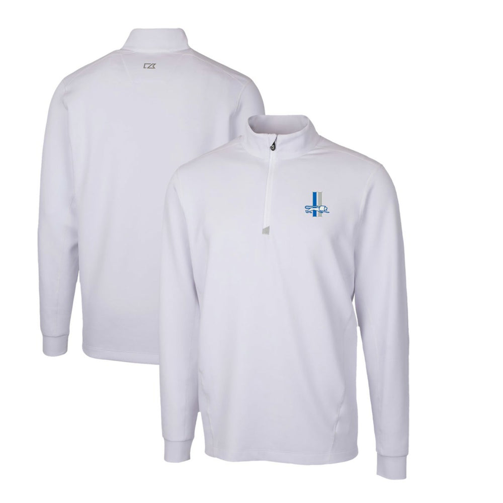 Detroit Lions Cutter & Buck Throwback Logo Traverse Stretch Quarter-Zip Pullover Top - White on sale