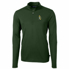 Green Bay Packers Cutter & Buck Throwback Logo Virtue Eco Pique Recycled Quarter-Zip Pullover Top - Green online