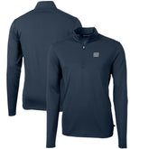 New York Giants Cutter & Buck Throwback Logo Virtue Eco Pique Recycled Quarter-Zip Pullover Top - Navy outlet