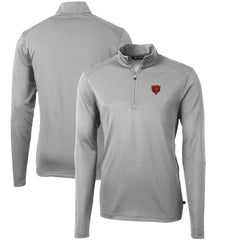 Chicago Bears Cutter & Buck Throwback Logo Virtue Eco Pique Recycled Quarter-Zip Pullover Top - Gray online