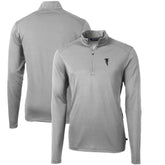 Atlanta Falcons Cutter & Buck Throwback Logo Virtue Eco Pique Recycled Quarter-Zip Pullover Top - Gray for sale