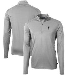 Atlanta Falcons Cutter & Buck Throwback Logo Virtue Eco Pique Recycled Quarter-Zip Pullover Top - Gray for sale