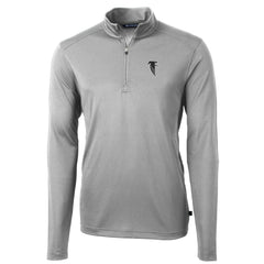Atlanta Falcons Cutter & Buck Throwback Logo Virtue Eco Pique Recycled Quarter-Zip Pullover Top - Gray for sale
