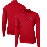 Atlanta Falcons Cutter & Buck Throwback Logo Virtue Eco Pique Recycled Quarter-Zip Pullover Top - Red sale