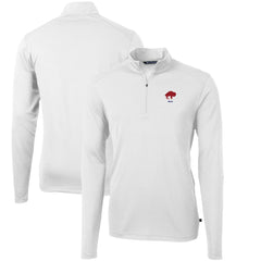 Buffalo Bills Cutter & Buck Throwback Logo Virtue Eco Pique Recycled Quarter-Zip Pullover Top - White sale