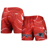 New England Patriots Pro Standard Allover Marble Print Shorts - Red discount
