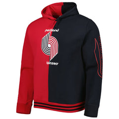 Portland Trail Blazers Hardwood Classics Split Pullover Hoodie - Red/Black | Mitchell & Ness shop