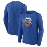 New York Knicks Gradient Logo Long Sleeve T-Shirt - Blue sale