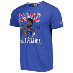 Joel Embiid Philadelphia 76ers Homage Caricature Tri-Blend T-Shirt - Royal cheap