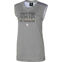 Pittsburgh Steelers Women's No Sweat Tank Top - Gray outlet