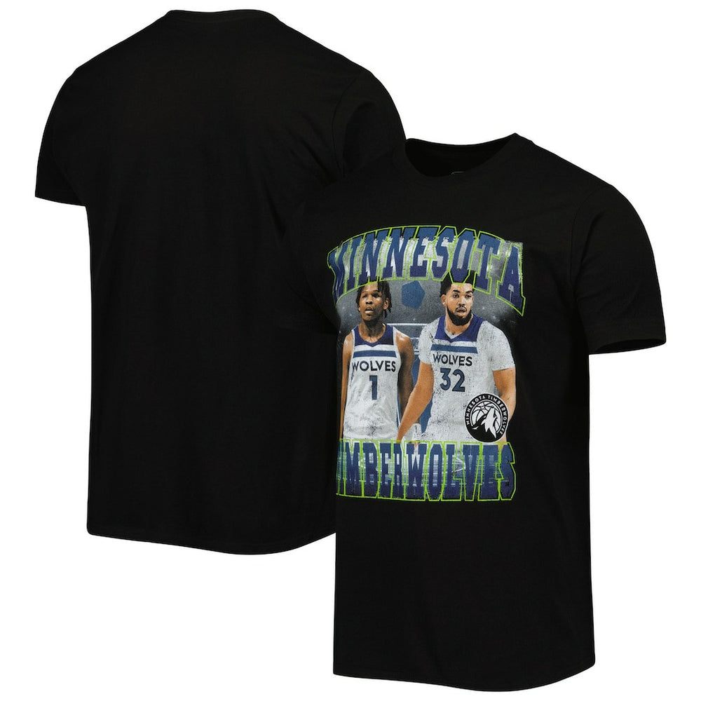 Anthony Edwards & Karl-Anthony Towns Minnesota Timberwolves Stadium Essentials Unisex Player Duo T-Shirt - Black outlet