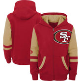 San Francisco 49ers Preschool Stadium Color Block Full-Zip Hoodie - Scarlet sale