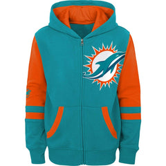 Miami Dolphins Preschool Stadium Color Block Full-Zip Hoodie - Aqua on sale