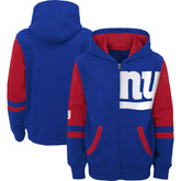 New York Giants Youth Colorblock Full-Zip Hoodie - Royal online