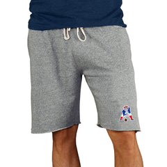 New England Patriots Concepts Sport Throwback Logo Mainstream Terry Shorts - Gray outlet
