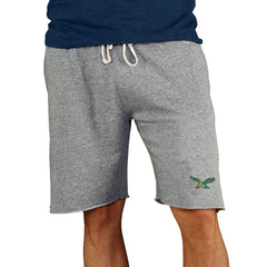 Philadelphia Eagles Concepts Sport Throwback Logo Mainstream Terry Shorts - Gray sale