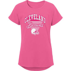 Cleveland Browns Girls Youth Playtime Dolman T-Shirt - Pink outlet