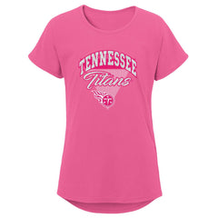 Tennessee Titans Girls Youth Playtime Dolman T-Shirt - Pink for sale