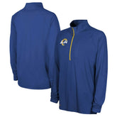 Los Angeles Rams Combine Authentic Raglan Quarter-Zip Top - Royal sale