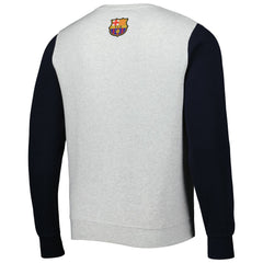 Barcelona Kangaroo Pullover Sweatshirt - Gray/Navy sale