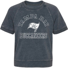 Tampa Bay Buccaneers Girls Juniors Cheer Squad Raglan T-Shirt - Heather Charcoal sale