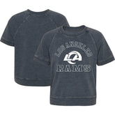 Los Angeles Rams Girls Juniors Cheer Squad Raglan T-Shirt - Heather Charcoal on sale