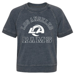 Los Angeles Rams Girls Juniors Cheer Squad Raglan T-Shirt - Heather Charcoal on sale