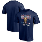 Peter Forsberg Colorado Avalanche Player Caricature T-Shirt Navy