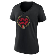 Ottawa Senators Women's Shout Out V-Neck T-Shirt Black