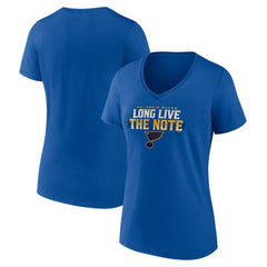 St. Louis Blues Women's Shout Out V-Neck T-Shirt Blue