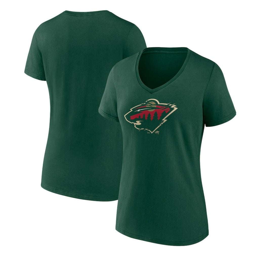 Minnesota Wild Women's Represent V-Neck T-Shirt Green