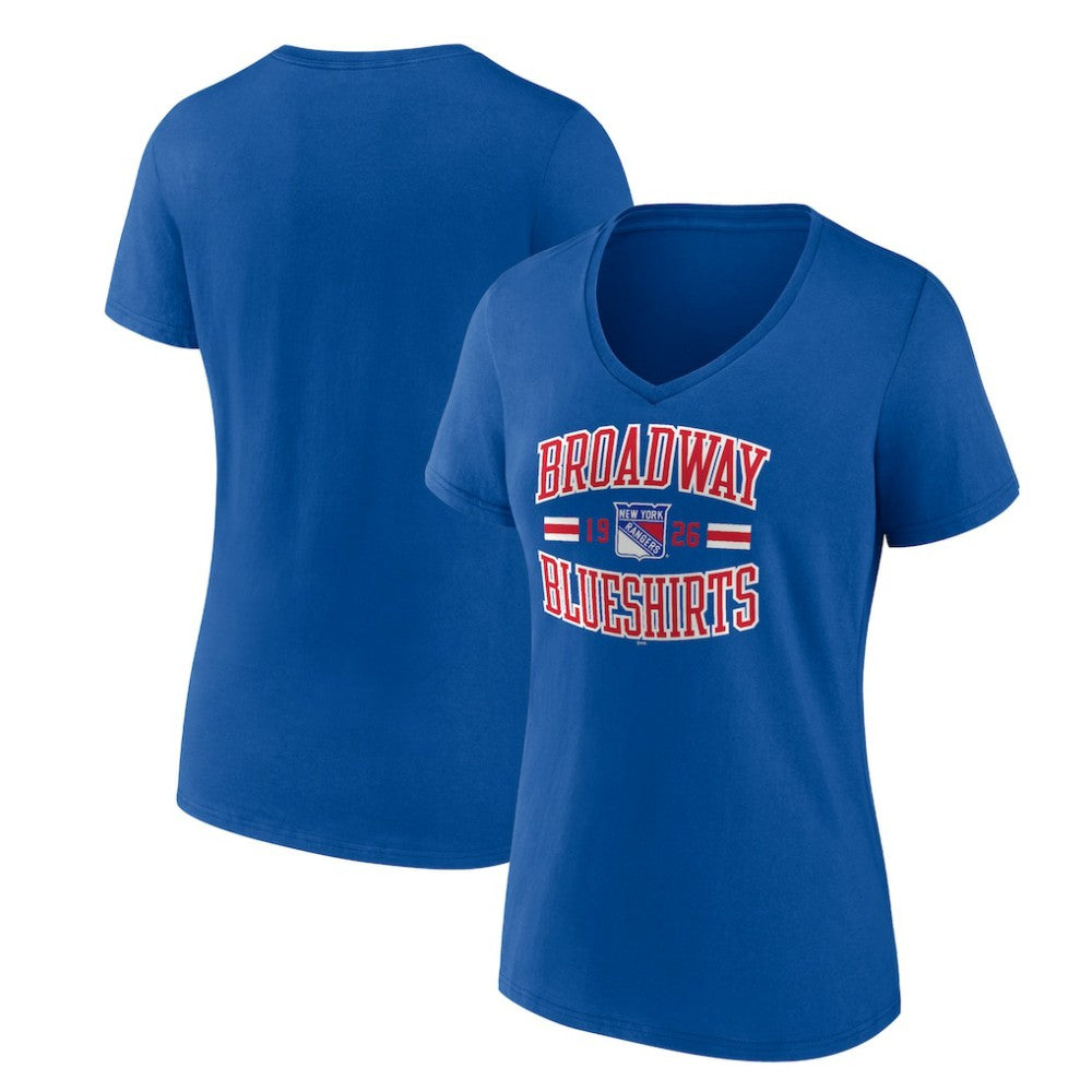 New York Rangers Women's Represent V-Neck T-Shirt Blue