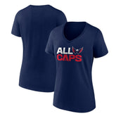 Washington Capitals Women's Represent V-Neck T-Shirt Navy