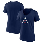 Colorado Avalanche Women's Alternate Logo V-Neck T-Shirt Navy