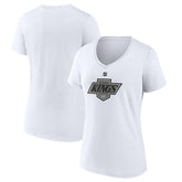 Los Angeles Kings Women's Alternate Logo V-Neck T-Shirt White
