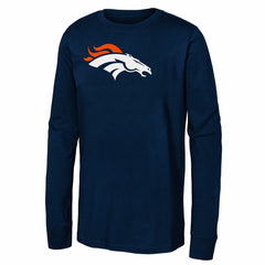 Denver Broncos Youth Primary Logo Long Sleeve T-Shirt - Navy sale