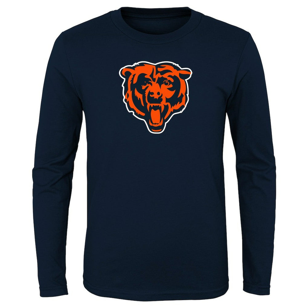Chicago Bears Youth Primary Logo Long Sleeve T-Shirt - Navy discount