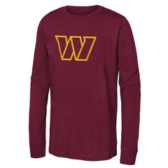 Washington Commanders Youth Primary Logo Long Sleeve T-Shirt - Burgundy online