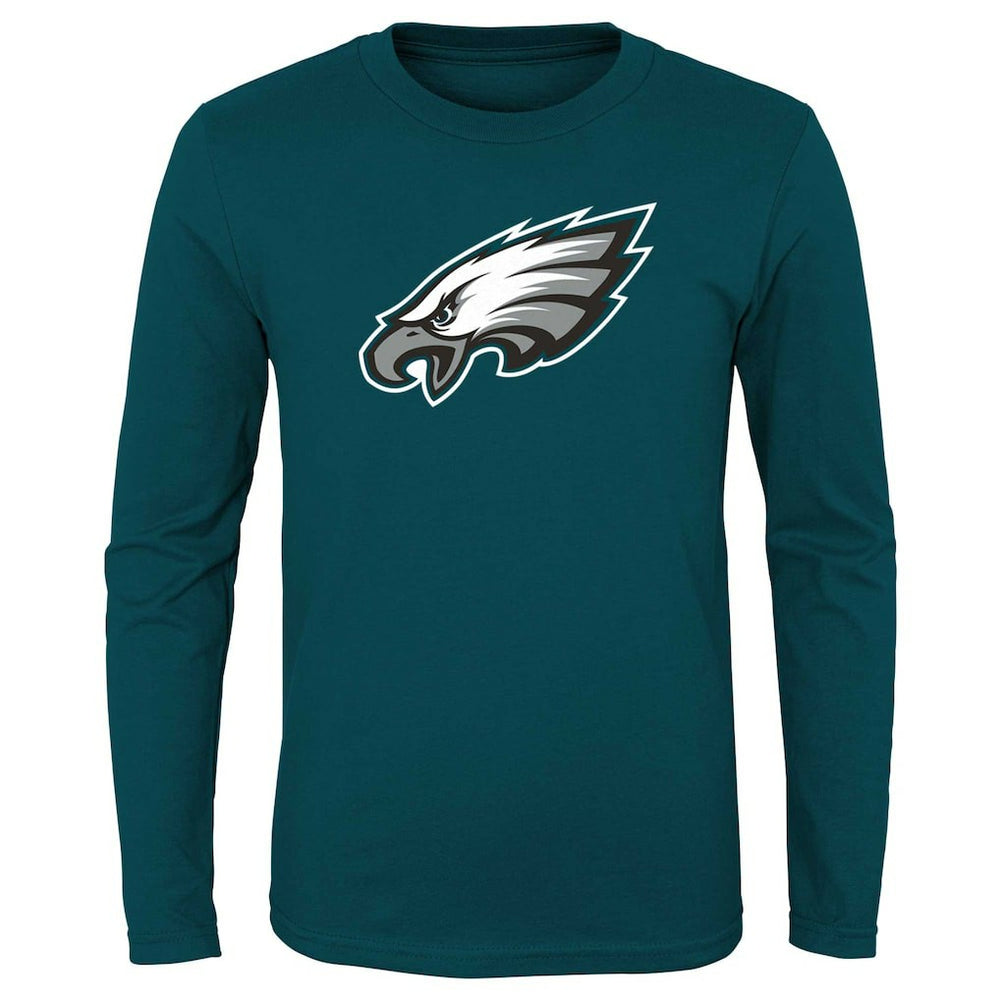 Philadelphia Eagles Youth Primary Logo Long Sleeve T-Shirt - Midnight Green on sale