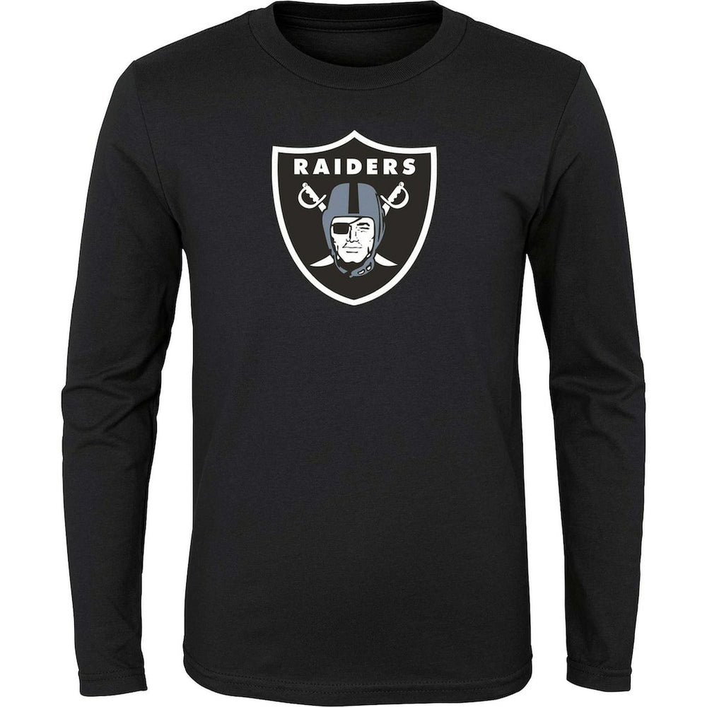 Las Vegas Raiders Youth Primary Logo Long Sleeve T-Shirt - Black sale