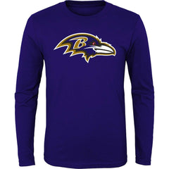 Baltimore Ravens Youth Primary Logo Long Sleeve T-Shirt - Purple on sale