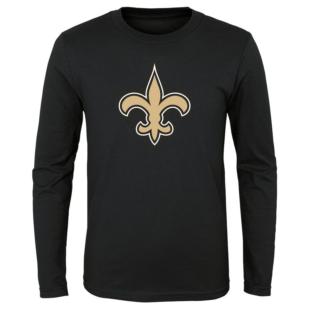 New Orleans Saints Youth Primary Logo Long Sleeve T-Shirt - Black cheap