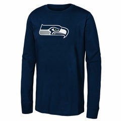 Seattle Seahawks Youth Primary Logo Long Sleeve T-Shirt - College Navy outlet