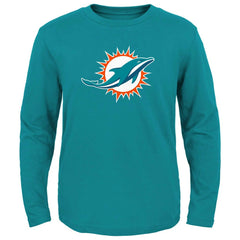 Miami Dolphins Preschool Primary Logo Long Sleeve T-Shirt - Aqua outlet