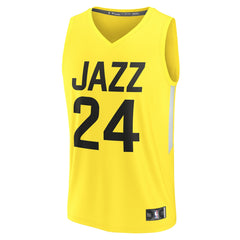 Walker Kessler Utah Jazz Fast Break Replica Player Jersey - Icon Edition - Yellow | Fanatics on sale