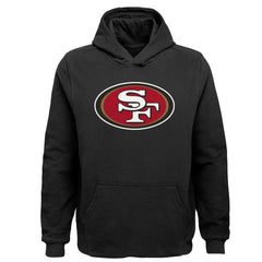 San Francisco 49ers Youth Team Logo Pullover Hoodie - Black on sale