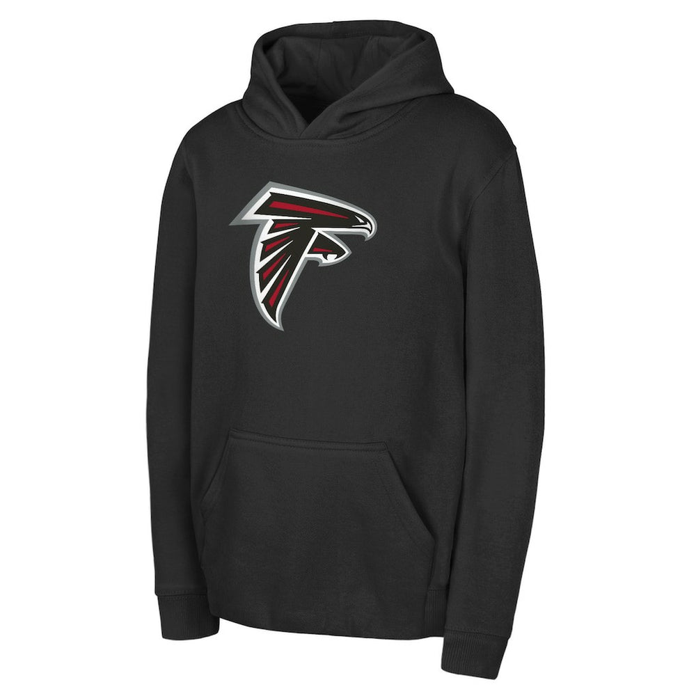 Atlanta Falcons Youth Team Logo Pullover Hoodie - Black outlet